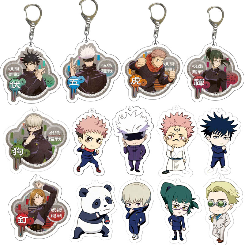 New Jujutsu Kaisen Acrylic Keychain Cute Yuji Itadori Gojo Satoru ...