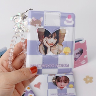3 Inch Mini Photo Album Photocard Polaroid Heart Collect Book LOMO Card Holder with 40 Pockets