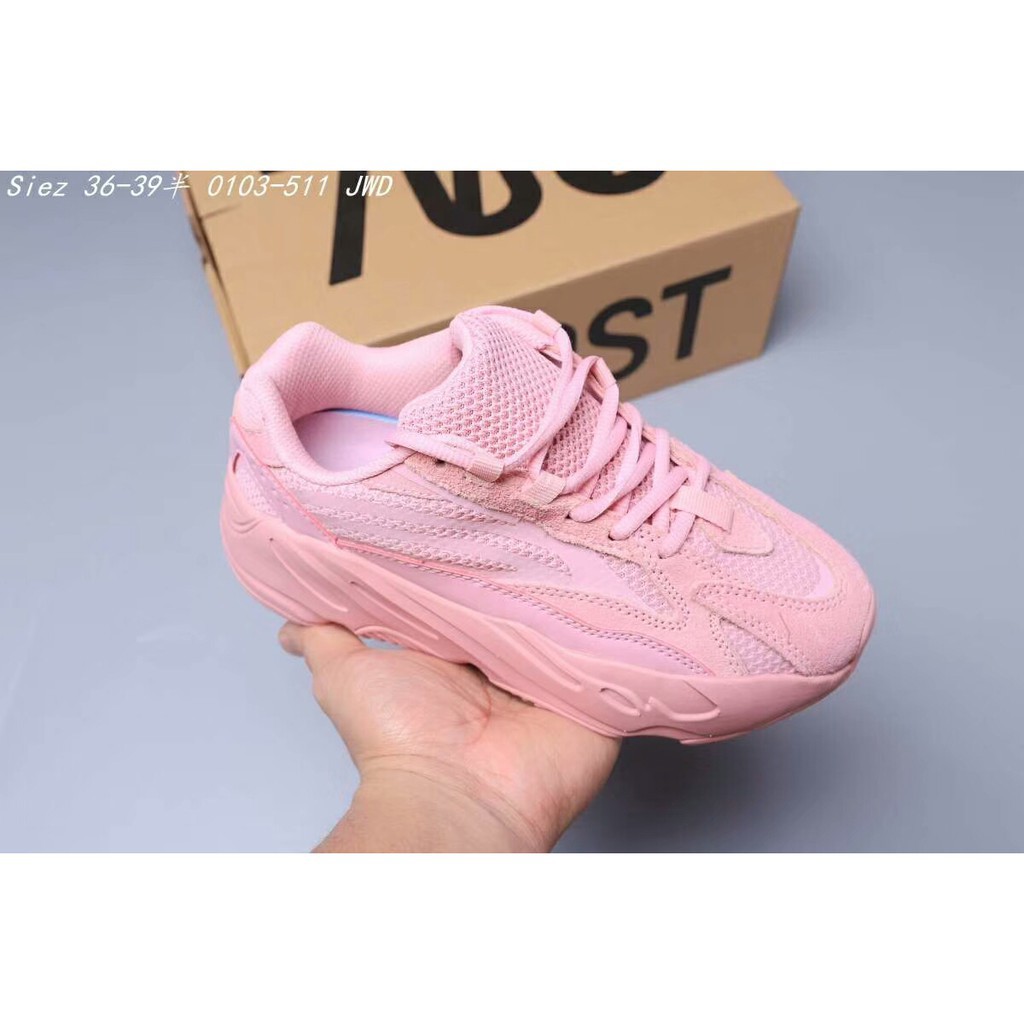 pink yeezys 700
