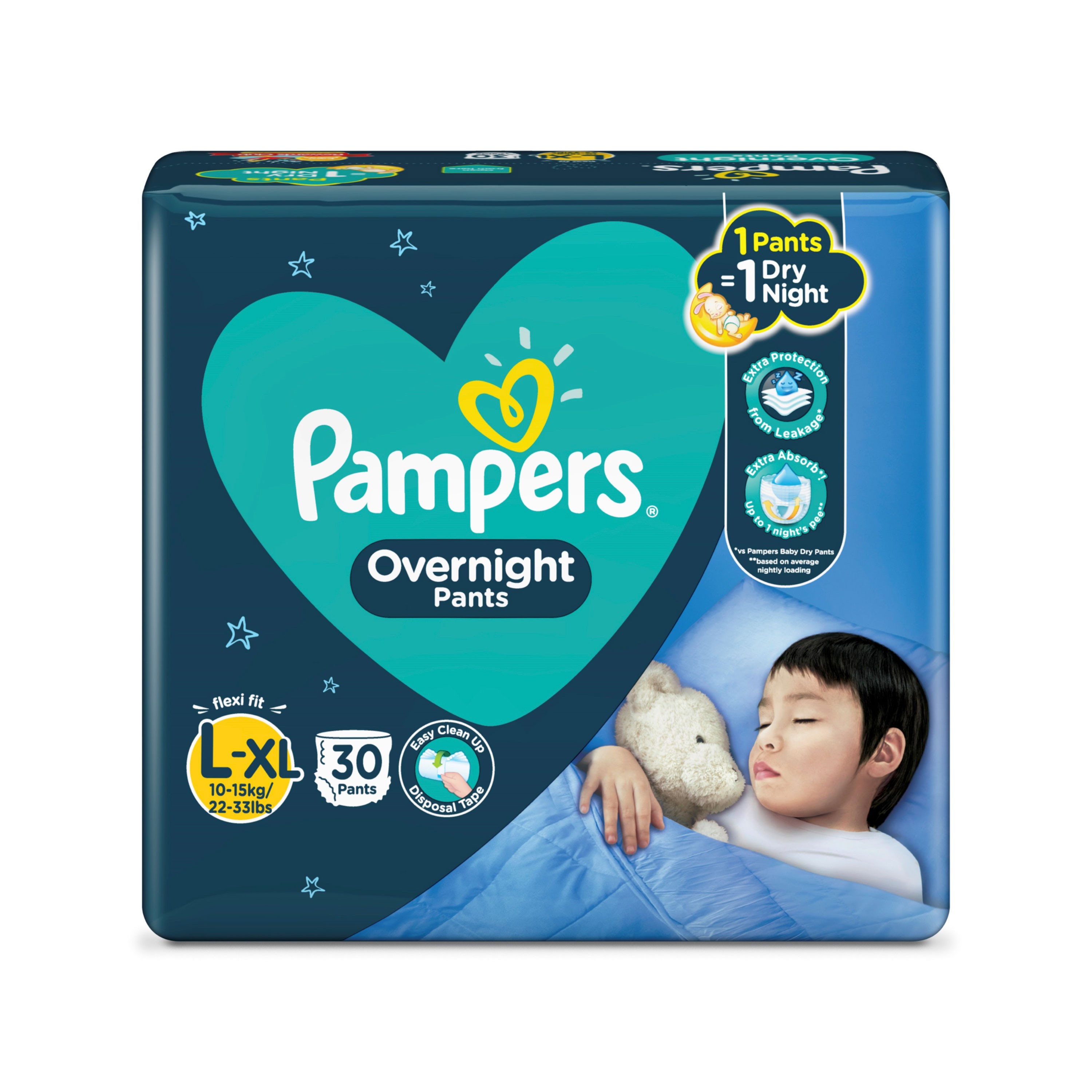pampers night time