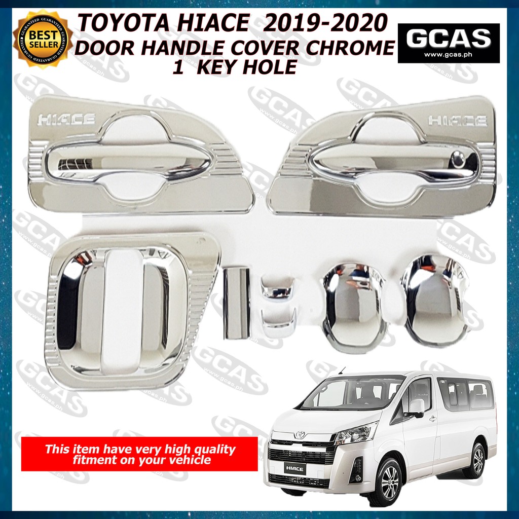 2019 2020 2021 2022 Hiace Door Handle Cover (1 Key Hole) - Chrome ...