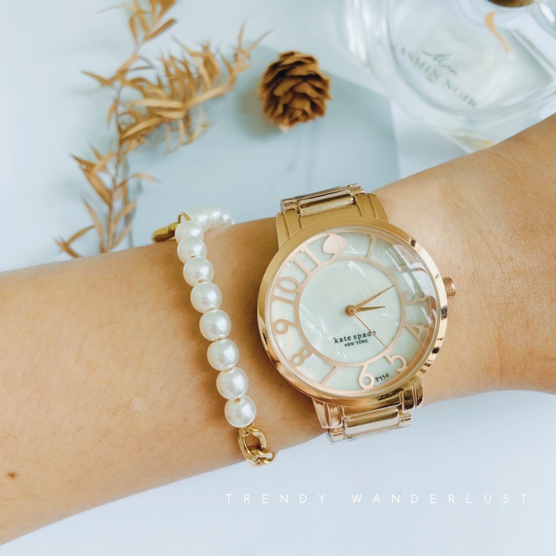 Kate Spade Watch Mother of Pearl Dial Alloy Plated Womens Accessories |  Shopee Philippines