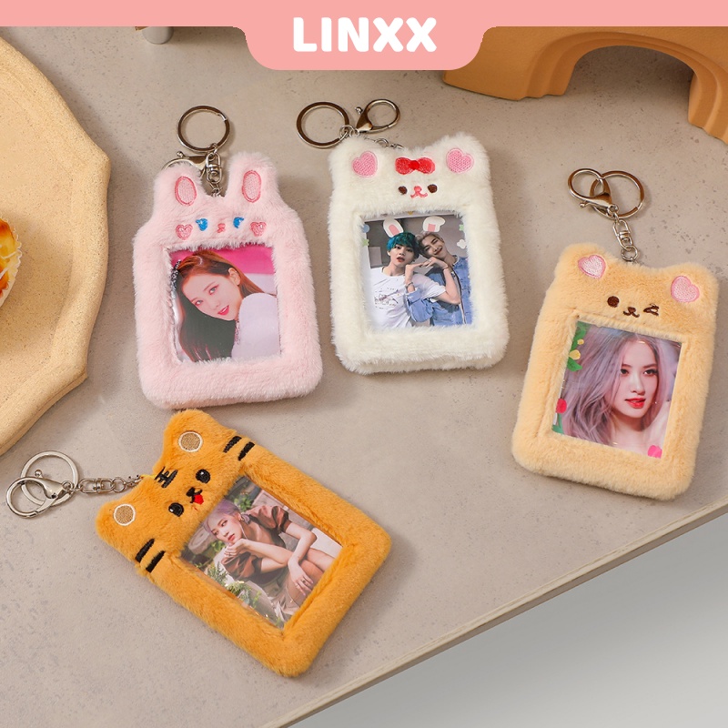 LINXX INS Cute Fluffy Plush Photocard Holder Picture Frame Cute ...