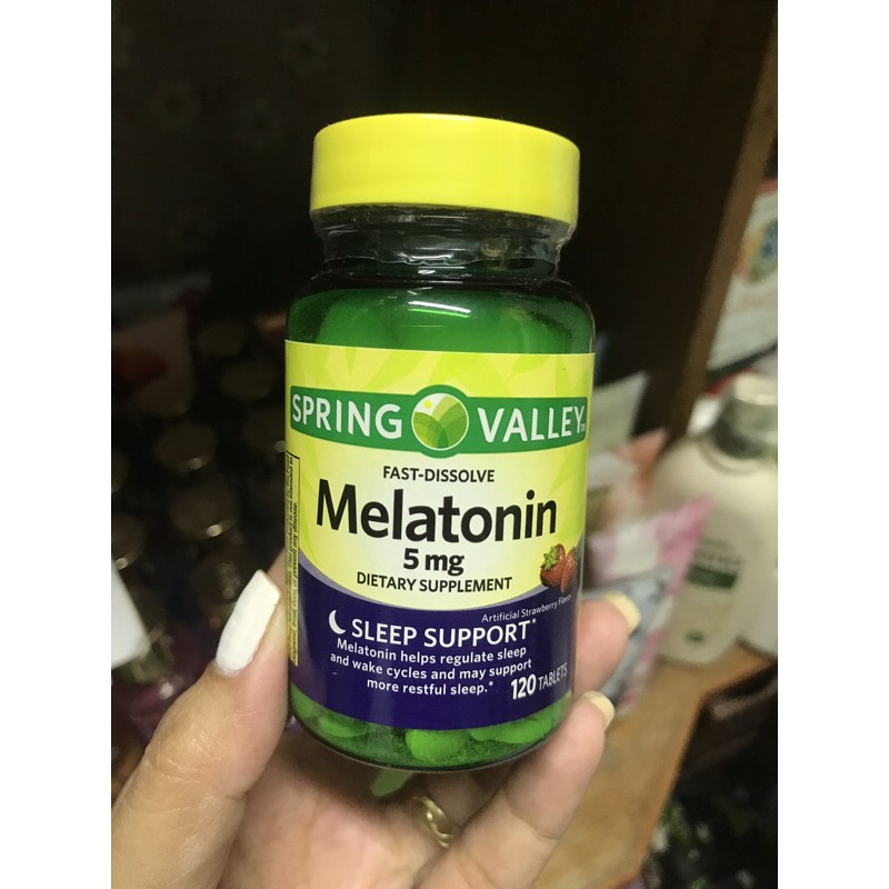 Spring Valley FastDissolve Melatonin Tablets, 5mg, 120 Count Shopee