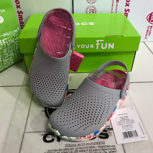 MEGA SALE CROCS LITERIDE REGULAR PRINTED CLOG PEARL PINK for Women | Shopee  Philippines