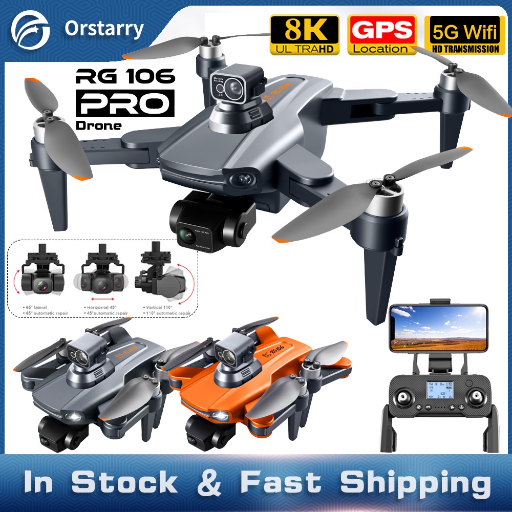 RG106 Pro MAX Drone GPS Dual Camera 8K HD Profesional With 3Axis ...