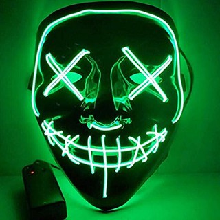Neon Stitches Mask LED Wire Light Up Costume Party Purge Halloween Cosplay Masks