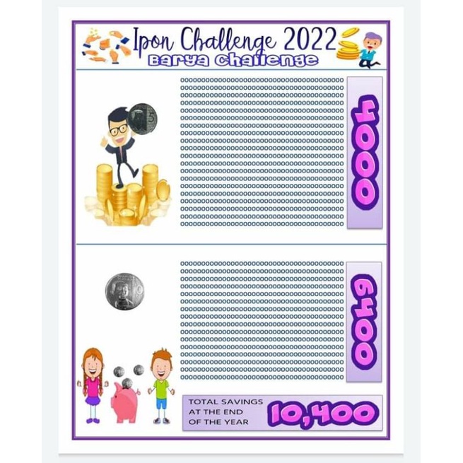100 Ipon Challenge Printable Pdf Free Download