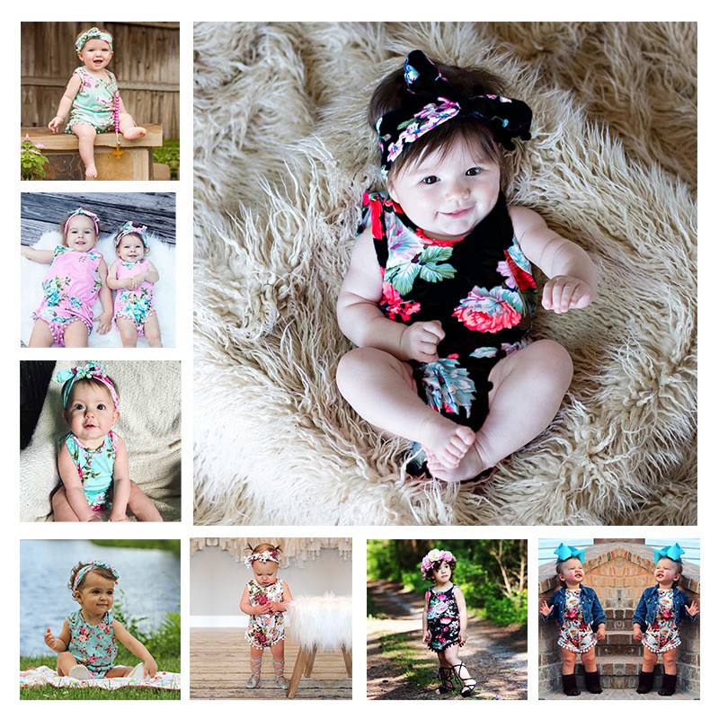 rose print baby clothes