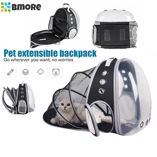 BMORE Pet Transparent Capsule Bag Expandable Cat Carrier Bag Portable Pet Outdoor Cat Extensible Bag Travel Backpack