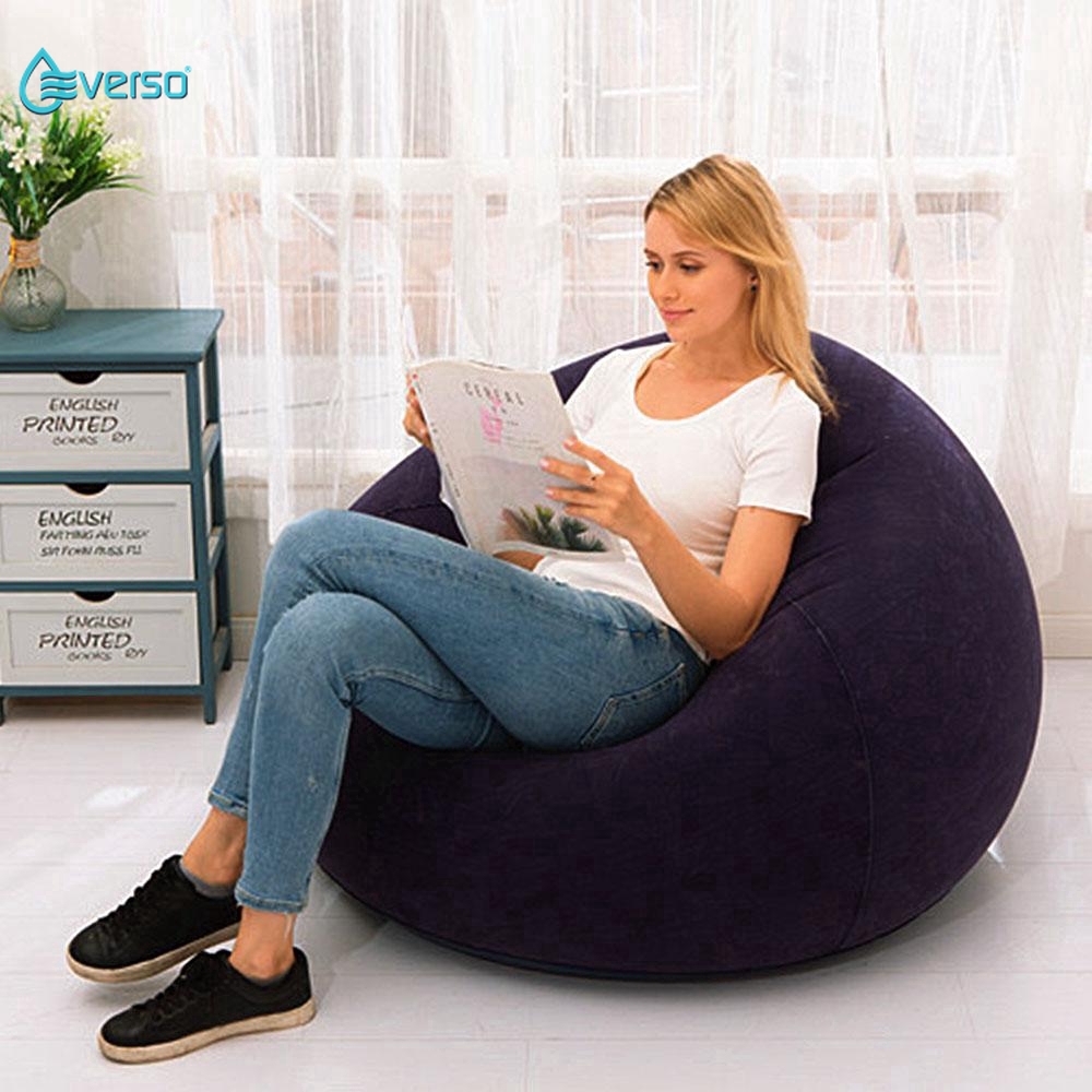 Foldable Bean Bag Inflatable Sofa Safety Environmental Protection Portable  Covers Home Decor COHOME