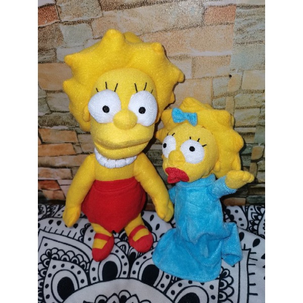The Simpsons Lisa Simpson and Maggie Simpson Plush Toys Shopee