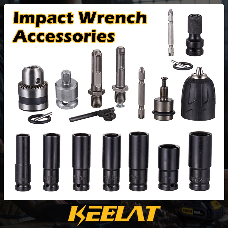 KEELAT Impact Wrench Adapter Impact Drill Chuck Adaptor Impact Wrench