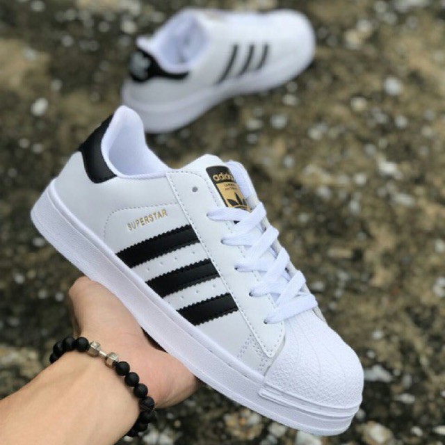 adidas superstar black stripes