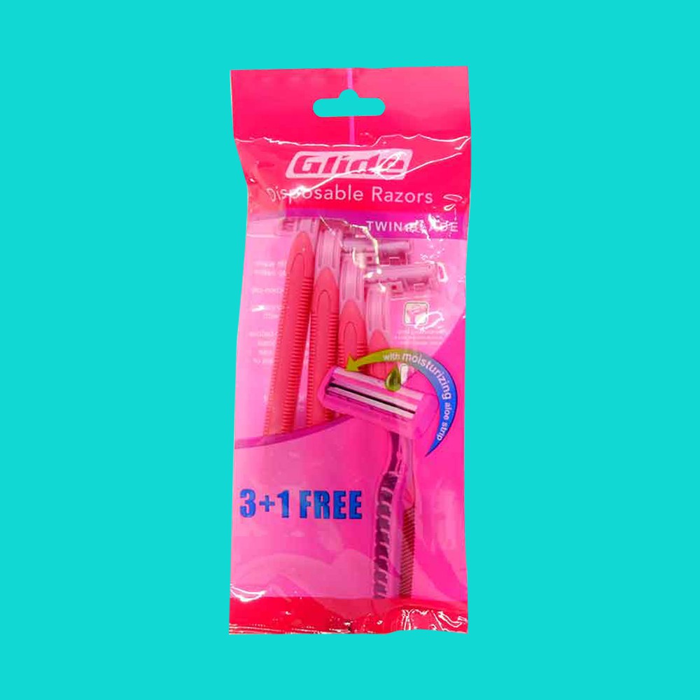 GLIDE Disposable Razors Twin Blade 3+1 Free