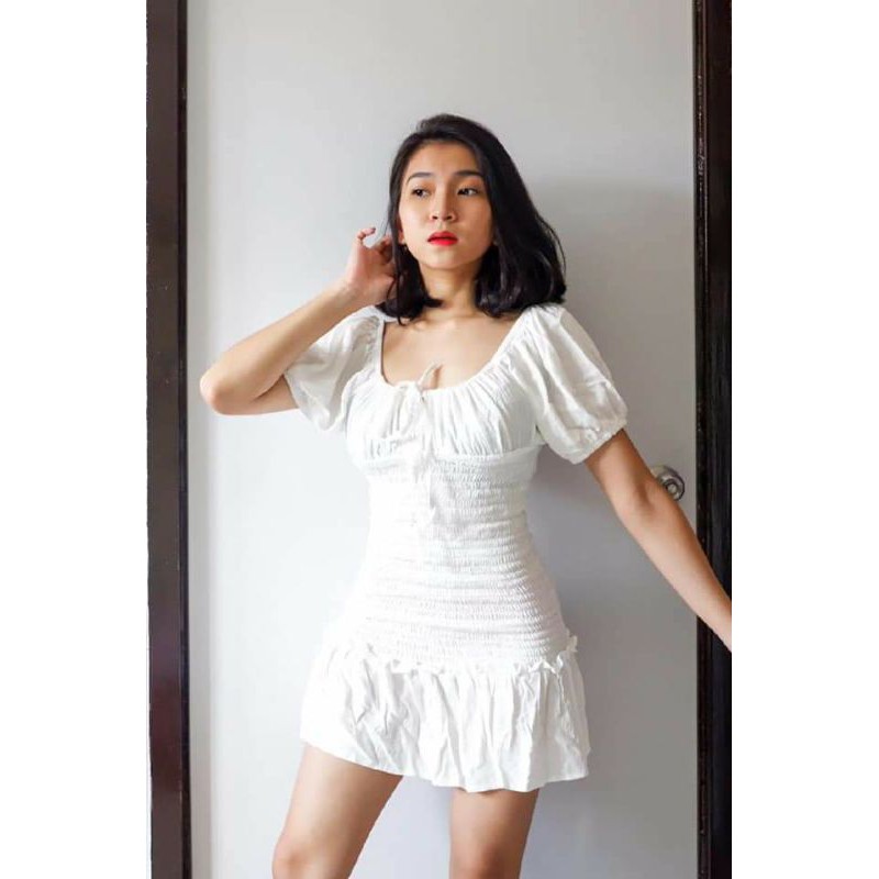 bodycon smocked dress