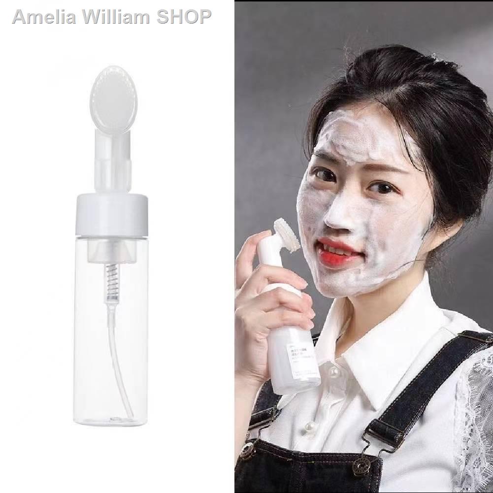 Mousse Foaming Bottle With Brush Pump Press W/ Silicone Face Cleansing