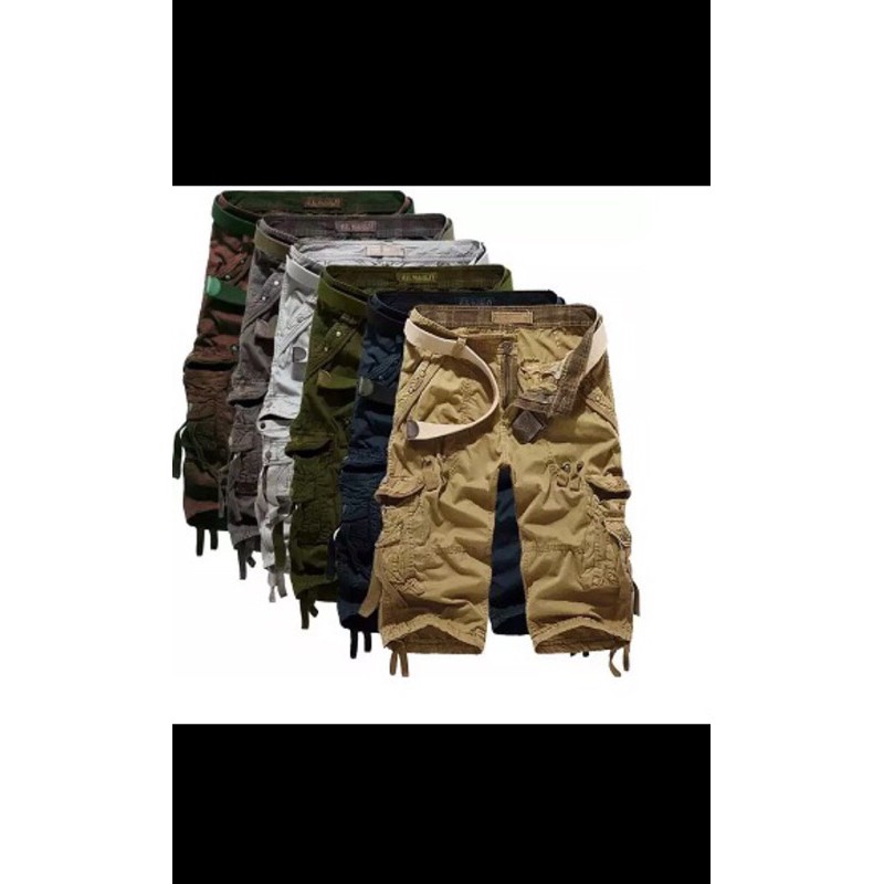 six pocket cargo shorts