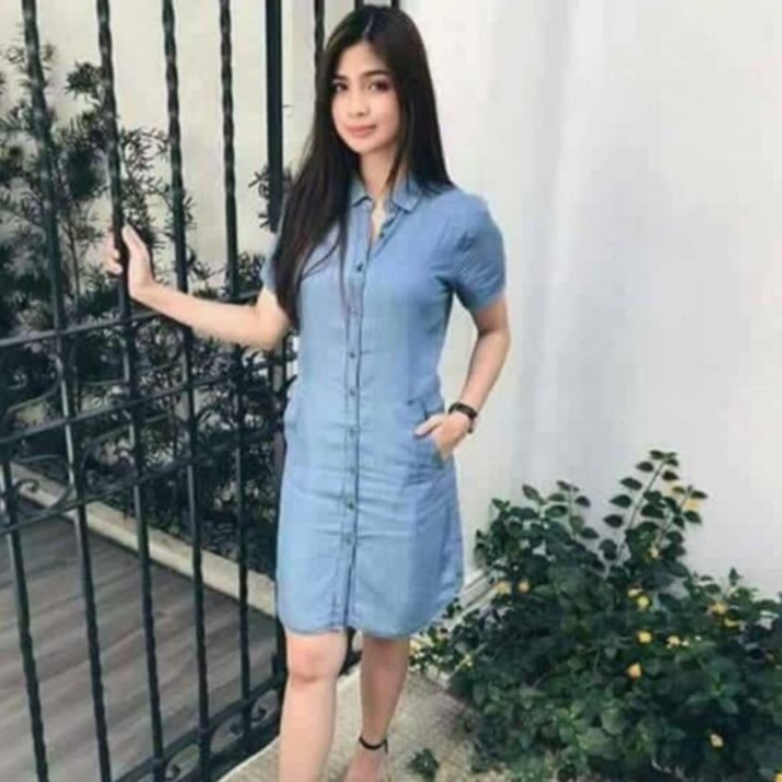 denim dress shopee