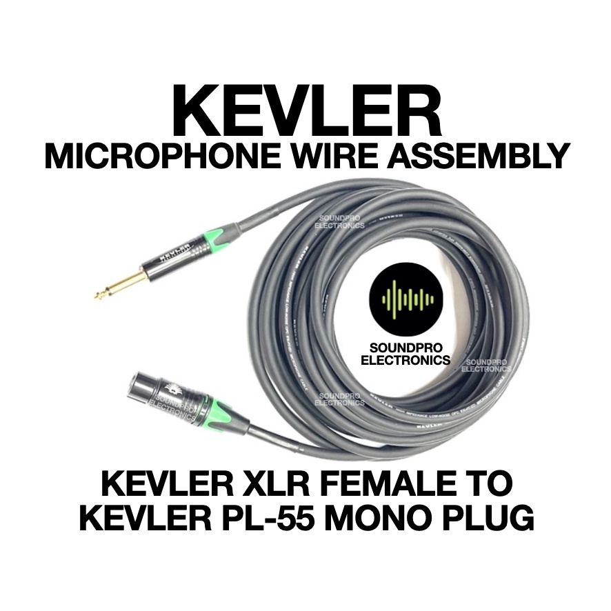 KEVLER MIC WIRE ASSEMBLY KEVLER XLR Female to PL55 Mono Plug (MICROPHONE WIRE) Shopee Philippines