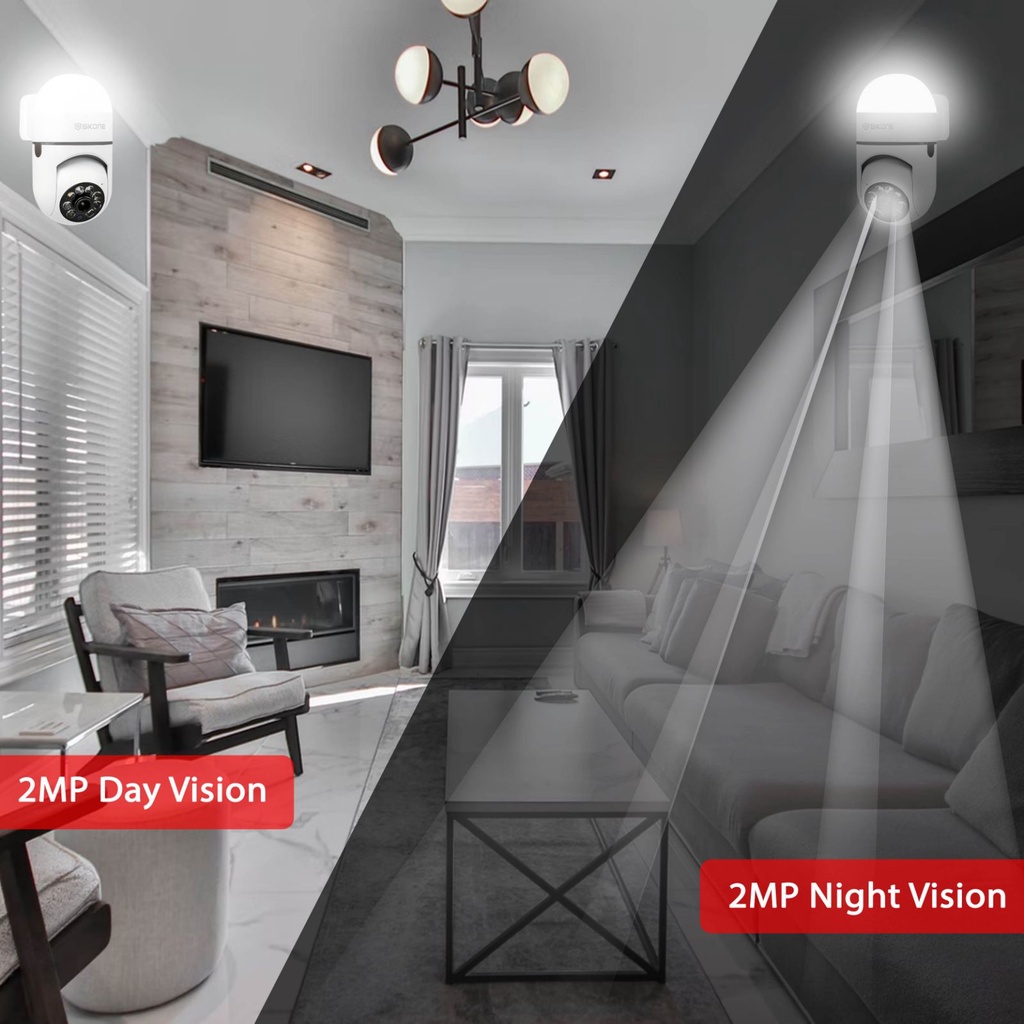 V380 Pro Z1 CCTV Bulb IP Camera Security CCTV Night Vision 360 Degree Motion Detection PTZ LED Light #2
