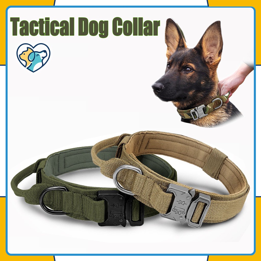 Dog Collar Nylon For Medium Large Military Dogs W  Strong Control 