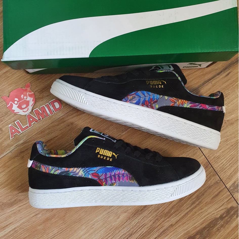 puma suede no pé