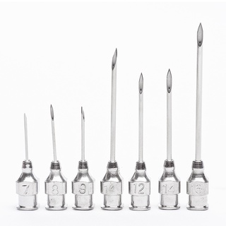 Veterinary mixed stainless steel needle set Pig cattle sheep dog animal injection needle Syringe vaccine needle 10pcs hypodermic stainless reusable veterinary needle