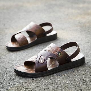 Men Soft Sandals Comfortable Men Summer Leather Sandals Men Roman ...