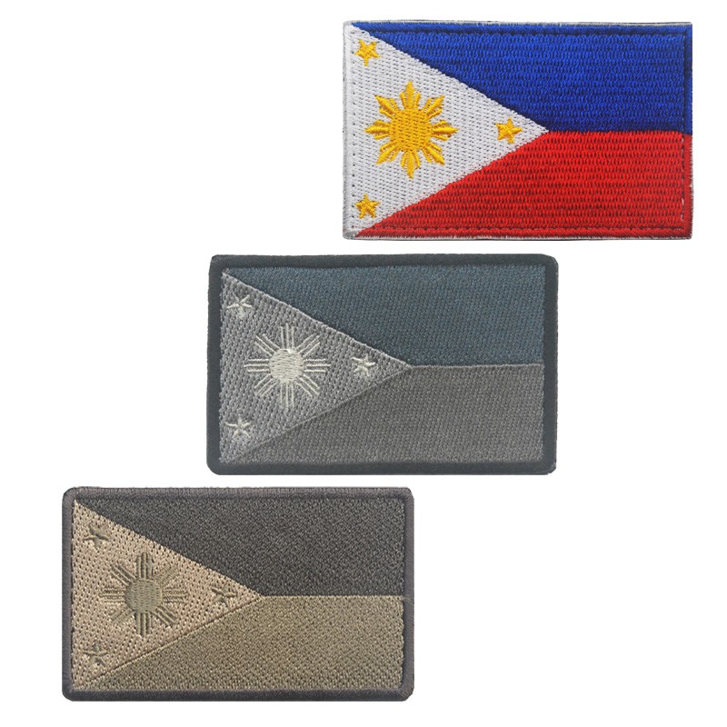 1 Piece of 3D Double-sided Paste Philippine Flag Emblem Morale ...