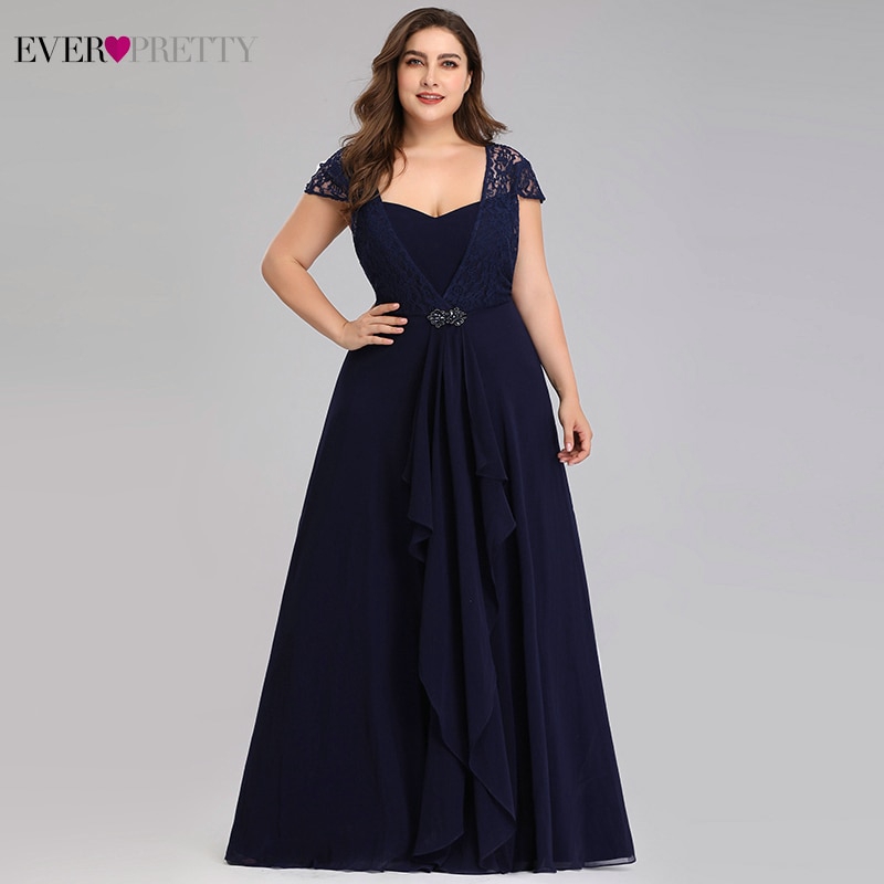 long navy blue lace dress