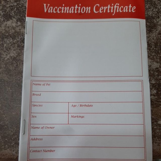 Pet Vaccination Certificate | Shopee Philippines