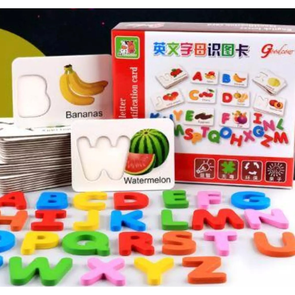 The Original Alphabet ABC Letter Matching Flash Cards Set for Baby ...