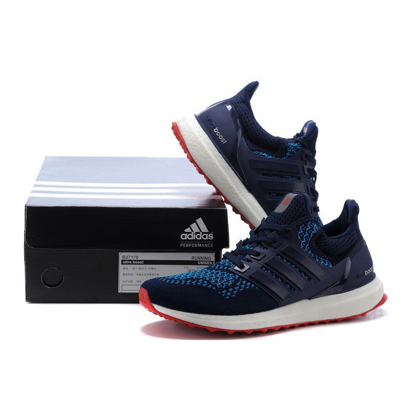 adidas ultra boost blue running shoes