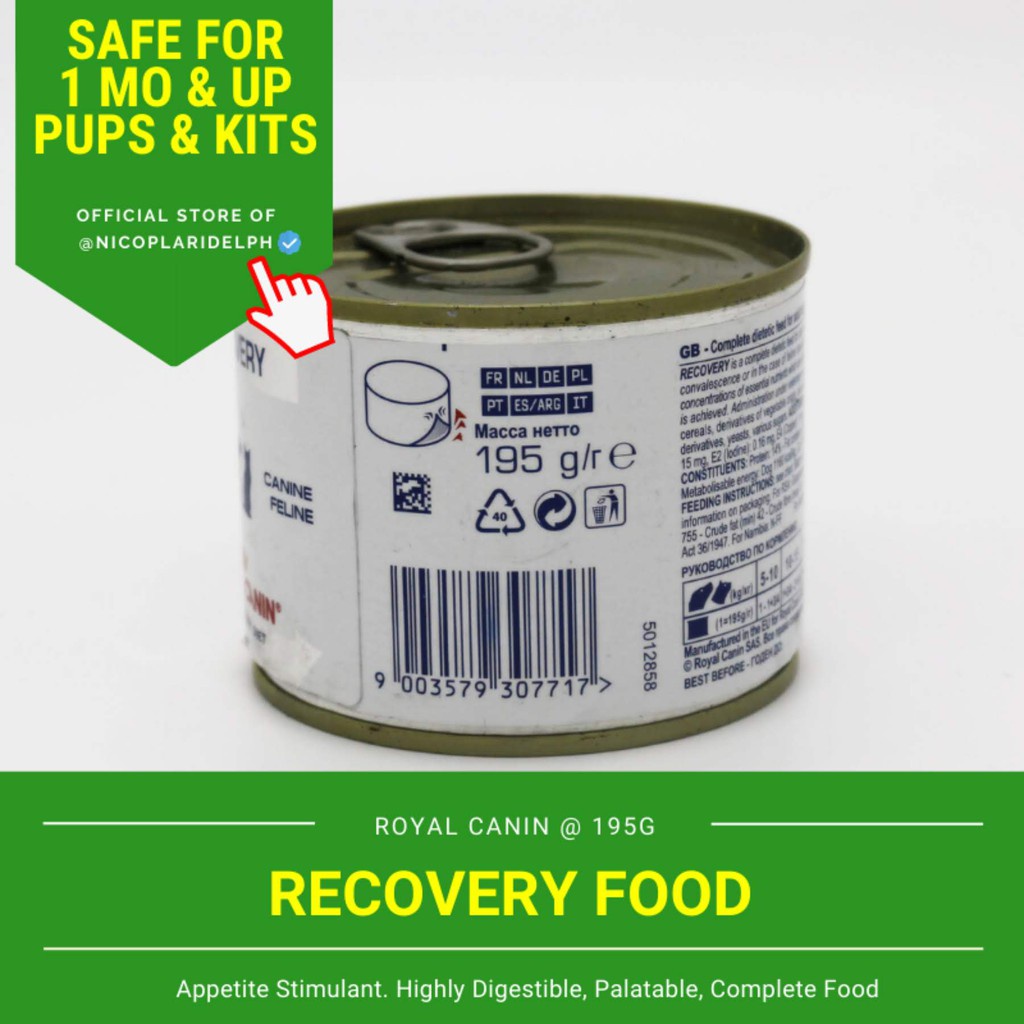 Royal Canin Veterinary Diet Recovery Food For Urgent Care Of Dogs And Cats (195G)