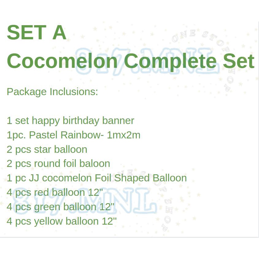 Cocomelon Theme Birthday Party Decorations