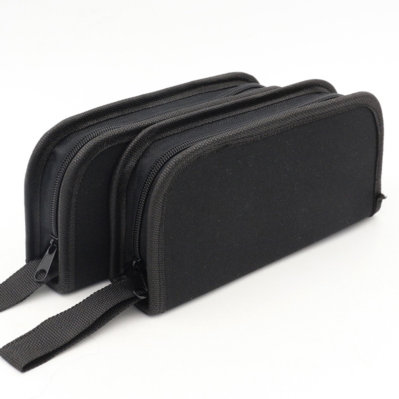 Nylon Watch Repair Tool Bag with Zipper Small Size Black