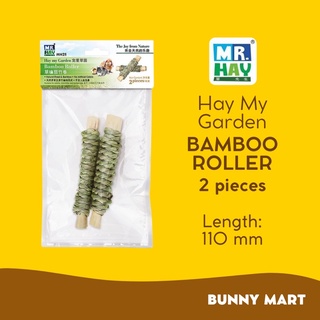 MR. HAY (Hay My Garden) Bamboo Rollers Chew Toy for Rabbits, Guinea Pigs & Hamsters