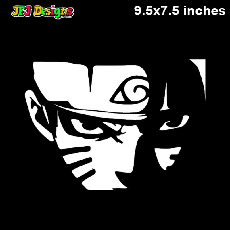 NARUTO FACE CAR STICKER 9.5x7.5 inches | Shopee Philippines