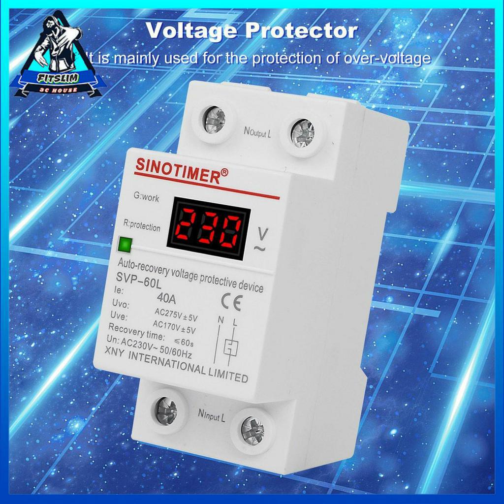 Sinotimer Svp 60l 40a Underover Voltage Protector Relay Breaker Led Display Shopee Philippines 7153