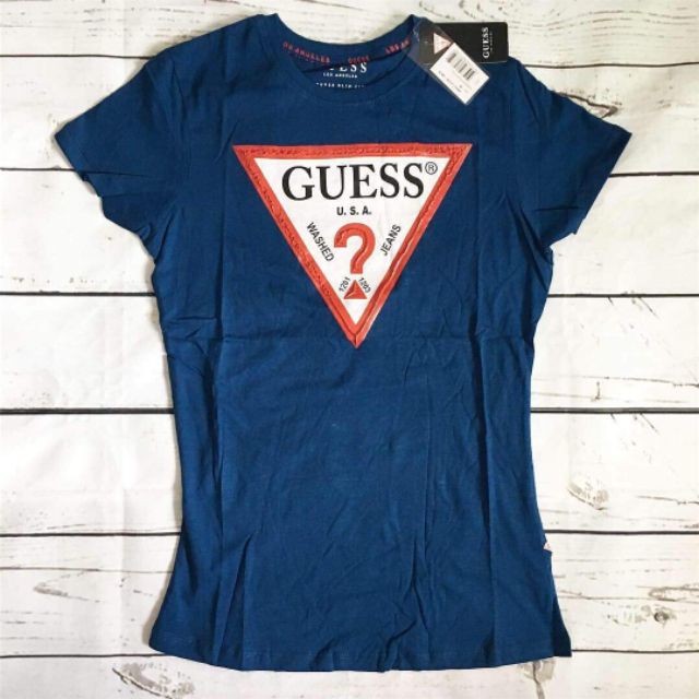 guess navy t shirt