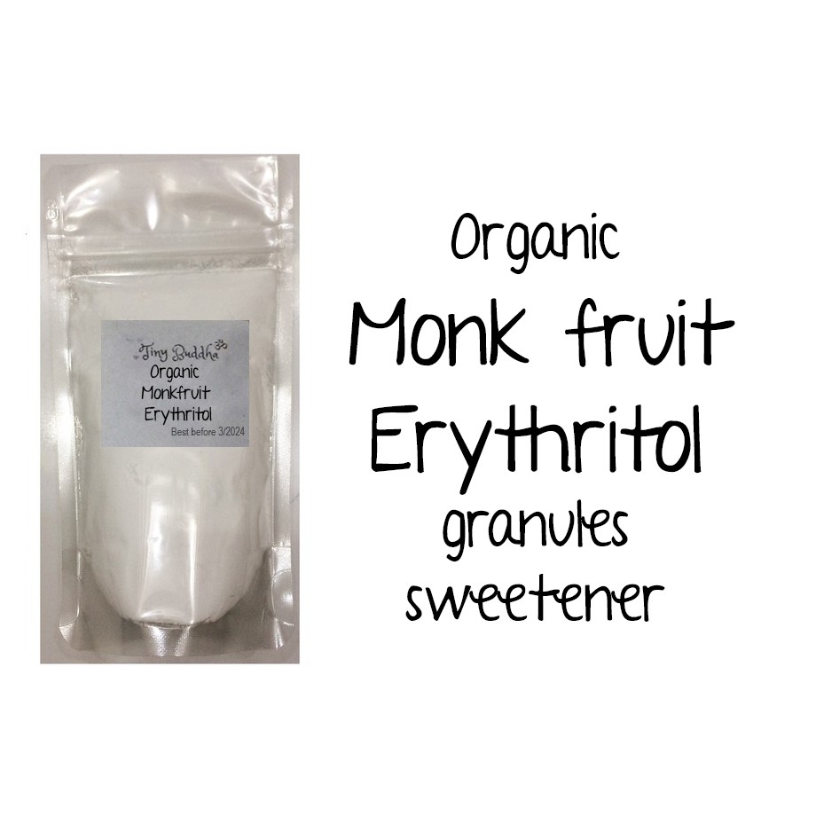 organic monk fruit erythritol blend granules sweetener 75g keto