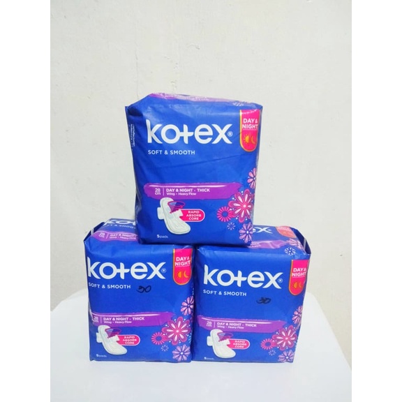 KOTEX SANITARY NAPKIN WITH WINGS HEAVY FLOW (5 PADS x PACKS) Shopee