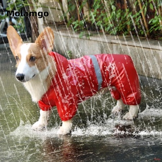 MOLAMGO Big Dog Raincoat Pet Jacket for Rain Dog Transparent Raincoat Adjuastable Waterproof Coat for Small Large Dogs Hooded Windproof Design