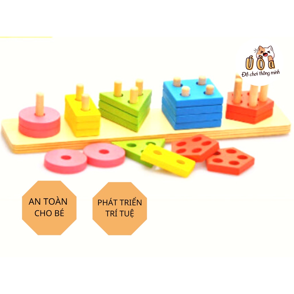 Montessori 5Peeled Wooden Toy Set Develops Thinking According To Baby