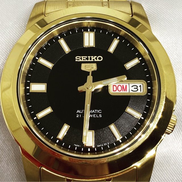 SEIKO SNKK22K1 Automatic Gold Stainless Steel Watch For Men | Shopee ...