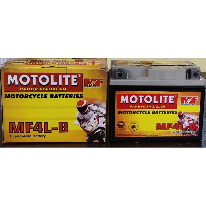 MF4LB (YTX4LBS) Motolite Motorcycle Battery Shopee Philippines