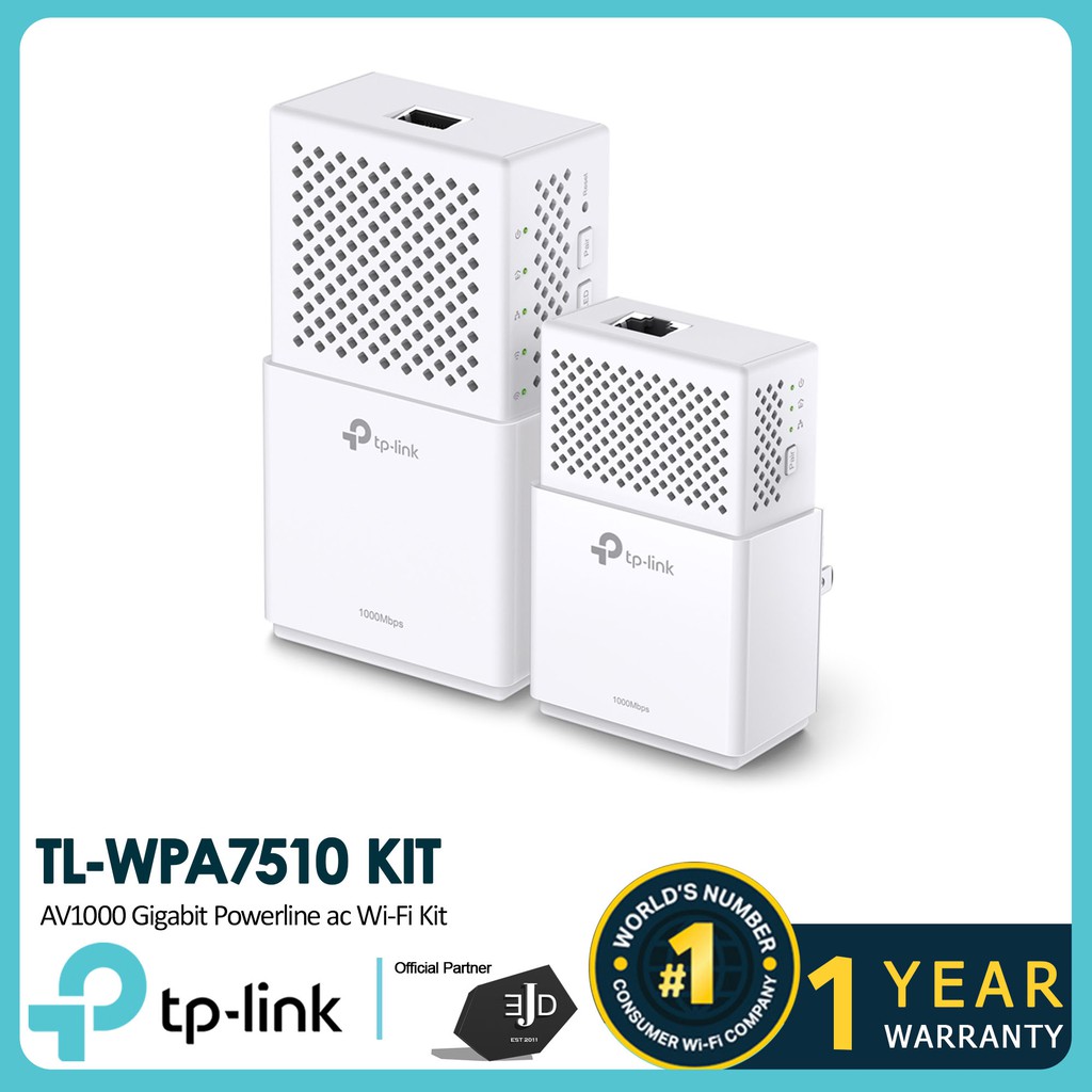 Tp Link Tl Wpa7510 Kit Av1000 Gigabit Powerline Ac Wi Fi Kit Powerline Adapters Tplink Ejd 4 875