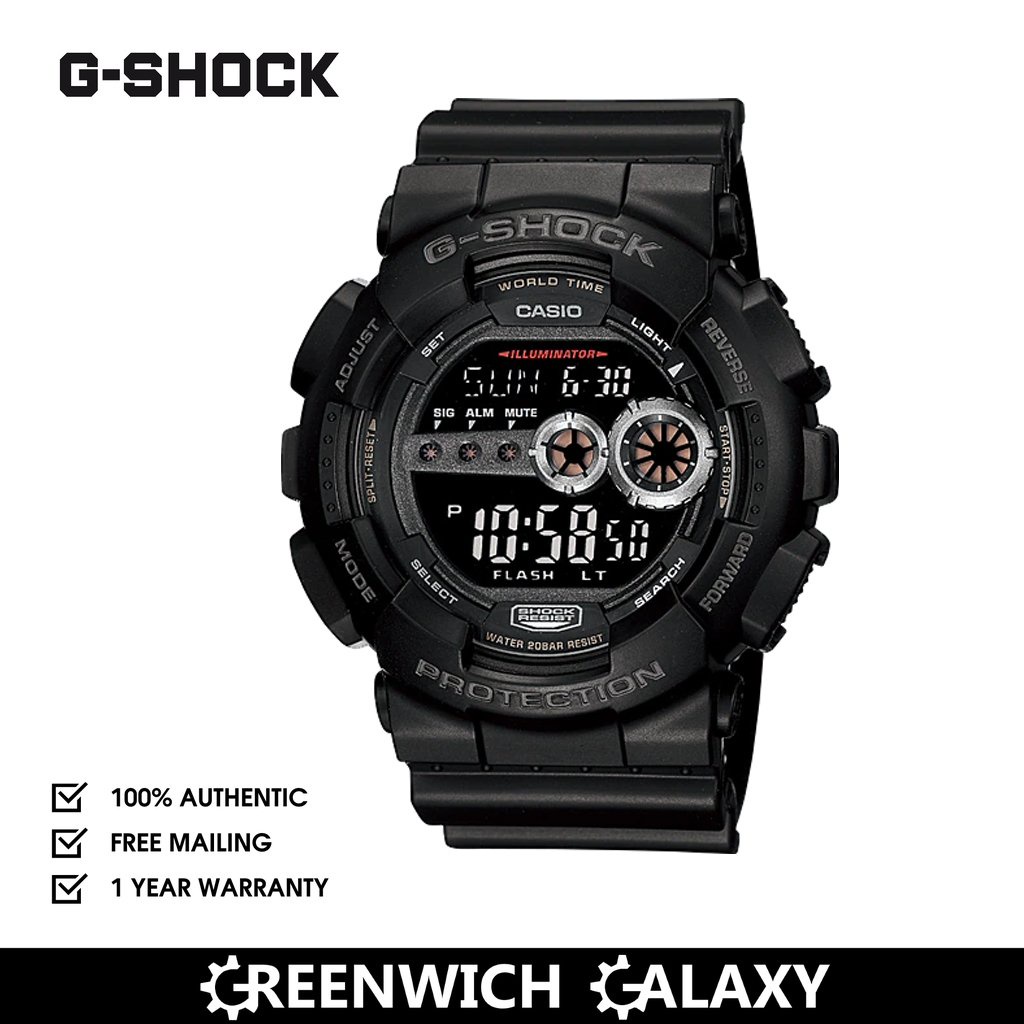 G-Shock Digital Sports Watch (GD-100-1B)