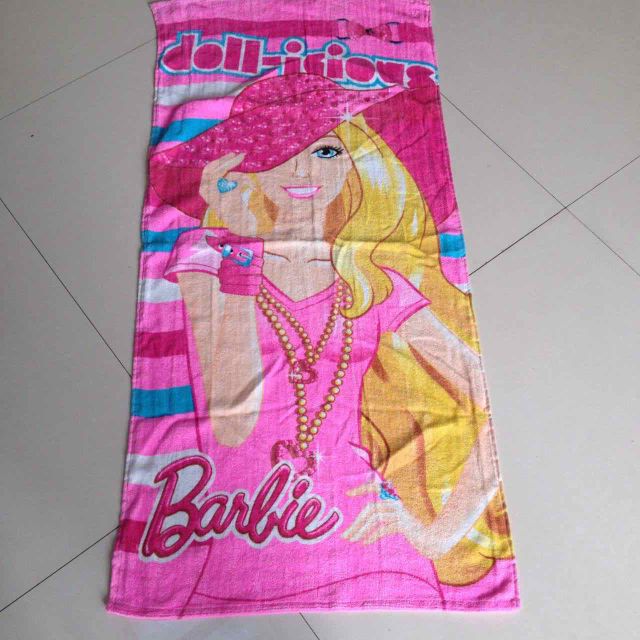 barbie bath towel